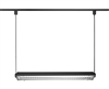 Juno Track Lighting T5C42BL (T5C 4FT BL) T5HO Suspended Cable Mount 2-Lamp Fluorescent Wall Washer 54W, Black Color