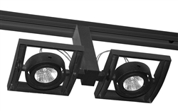 Juno Track Lighting T814BL Framed Duo - Low Voltage 50W MR16, Black Color