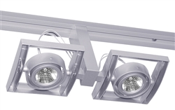 Juno Track Lighting T814SL Framed Duo - Low Voltage 50W MR16, Silver Color