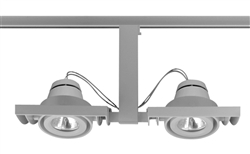 Juno Track Lighting T819SL Framed Duo-Enclosed Low Voltage 50W MR16, Silver