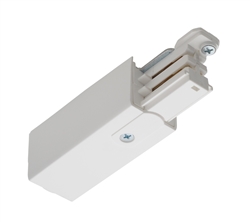 Juno HD Commercial Track Lighting TEK11-WH (TEK11 WH) 120V 2-Circuit/2-Neutral, TEK End Feed - Left Polarity, White Color