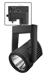 Juno HD Commercial Track Lighting TEK255LG227NBL (T255L TEK G2 27K 80CRI PDIM NFL BL) 36W Trac-Master Cylindra LED, 2700K Color Temperature, Narrow Flood Beam, Black Finish