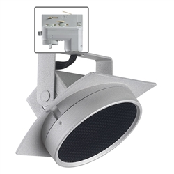 Juno HD Commercial Track Lighting TEK271L3KFHCLSL (T271L TEK 30K 80CRI PDIM FL SL THCL1SL) 13W Arc LED, 3000K Color Temperature,  85 CRI, Flood Beam, Hexcell Louver, Silver Finish