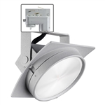 Juno HD Commercial Track Lighting TEK271L3KFSL (T271L TEK 30K 80CRI PDIM FL SL) 13W Arc LED, 3000K Color Temperature,  85 CRI, Flood Beam, Silver Finish