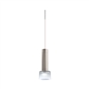 Juno TLPL1783SNFRTSL Trac 12 Decorative LED Mini-Pendant 6W 12V, Cylinder Pendant with 78" Cord, 3000K Color Temperature, Satin Nickel Body, Silver Adapter with Frost Glass