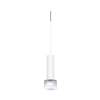 Juno TLPL1783WHFRTWH Trac 12 Decorative LED Mini-Pendant 6W 12V, Cylinder Pendant with 78" Cord, 3000K Color Temperature, White Body, White Adapter with Frost Glass