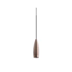 Juno TLPL2783BZBL Trac 12 Decorative LED Mini-Pendant 6W 12V, Flute Pendant, with 78" Cord, 3000K Color Temperature, Bronze Body, No Glass, Black Adapter