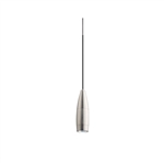 Juno TLPL2783SNBL Trac 12 Decorative LED Mini-Pendant 6W 12V, Flute Pendant, with 78" Cord, 3000K Color Temperature, Satin Nickel Body, No Glass, Black Adapter