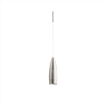 Juno TLPL2783SNWH Trac 12 Decorative LED Mini-Pendant 6W 12V, Flute Pendant, with 78" Cord, 3000K Color Temperature, Satin Nickel Body, No Glass, White Adapter