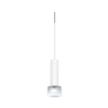 Juno TQJPL11443WHFRTWH Trac-Master Decorative LED Mini-Pendant 6W 12V, Cylinder Pendant with 144 inch Cord, 3000K Color Temperature, White Pendant Body, Frost Glass, White Adapter