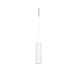 Juno TQJPL11443WHWH Trac-Master Decorative LED Mini-Pendant 6W 12V, Cylinder Pendant with 144 inch Cord, 3000K Color Temperature, White Pendant Body, No Glass, White Adapter