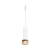 Juno TQJPL1782WHAMBWH Trac-Master Decorative LED Mini-Pendant 6W 12V, Cylinder Pendant with 78 inch Cord, 2700K Color Temperature, White Pendant Body, Amber Glass, White Adapter