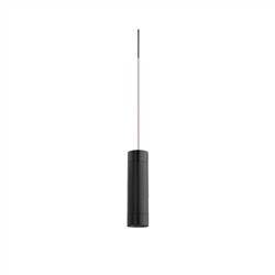 Juno TQJPL1783BLSTN Trac-Master Decorative LED Mini-Pendant 6W 12V, Cylinder Pendant with 78 inch Cord, 3000K Color Temperature, Black Pendant Body, No Glass, Satin Nickel Adapater