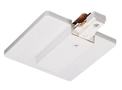 Juno Track Lighting TU21WH (TU21 WH) 2-Circuit Trac Master End Feed Connector and Outlet Box Cover, White Color