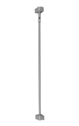 Juno Track Lighting TWS24WA-SL (TEWS SL WA) 24" Line Voltage Extension Wand with Slope Adapter for Fixture with Wide Adapter, Silver Color