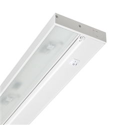Juno Under Cabinet Lighting LED UPLED30 30K 90CRI WH 6CP NS 30" Pro Dimmable Fixture, 10.7 Watts, 601 Lumens, No Rocker Switch, with Portable 6" Cord and Plug, White Finish