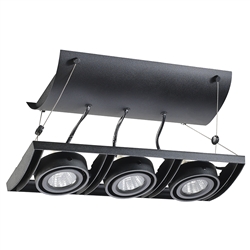 Juno Track Lighting XT16301BL AVIO Three Lamp - Low Voltage 20-50W MR16 Unit, Black Color