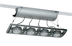 Juno Track Lighting XT16401-20H-SL AVIO Four Lamp - HID Metal Halide 20W CMH MR16 GX10 Linear Unit, Silver Color