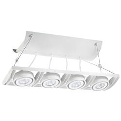 Juno Track Lighting XT16401-20H-WH AVIO Four Lamp - HID Metal Halide 20W CMH MR16 GX10 Linear Unit, White Color