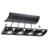 Juno Track Lighting XT16401BL AVIO Four Lamp - Low Voltage 20-50W MR16 Linear Unit, Black Color