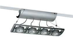 Juno Track Lighting XT16401SL AVIO Four Lamp - Low Voltage 20-50W MR16 Linear Unit, Silver Color