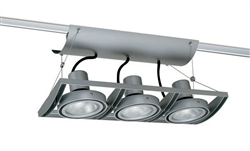 Juno Track Lighting XT30301SL AVIO Three Lamp - Line Voltage 35-75W PAR30 Unit, Silver Color