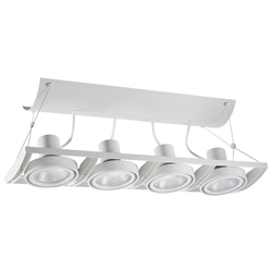 Juno Track Lighting XT30401WH AVIO Four Lamp - Line Voltage 35-75W PAR30 Linear Unit, White Color