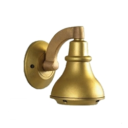 Kim Lighting AN57/3L3KUV/NB 120/277 Volt Die-Cast Brass LED Landscape Wall Bell Light, 5.3W, 3 LEDs, 3000K, Natural Brass