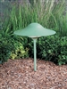 Kim Lighting BN179VG/H70VG 8-inch Stem 60W A-19 Incandescent 120 Volt Brass Traditional Landscape Light, Copper Mushroom Hood, Verde Green Patina Finish