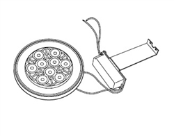 Kim Lighting C54F3/9L4KUV-KIT Well Light, 120 to 270V Spun Copper LED Kit, Narrow Flood Optic, 350mA, 11W, 9 LEDs, 4200K