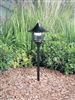 Kim Lighting EL177BL/H60BL 8-inch Stem 60W A19 Incandescent 120V Die-Cast Aluminum Traditional Landscape Light, Aluminum Pagoda Hood, Black Finish