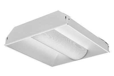 Lithonia 2AVL2 ST 20L MDR GZ1 LP835 2'x2' LED Recessed Troffer, Screw Slot, 2000 Lumens, Metal Diffuser, Round Holes, Dims to 1%, 3500K