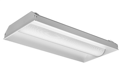 Lithonia 2AVL4 30L MDR EZ1 LP840 N100 2'x4' LED Recessed Troffer, Screw Slot, 3000 Lumens, Metal Diffuser, Round Holes, eldoDims to 1%, 4000KnLight without Lumen Management