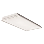 Lithonia 2TL4 48L FW A19 EZ1 LP8354800 Lumens, Flush Aluminum White Door, #19 Pattern Acrylic Lens, eldoLED Dims to 1%, 3500K Color Temperature