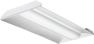 Lithonia 2VTL4 30L ADP GZ1 LP840 2'x4' Volumetric LED Recessed Troffer, 3000 Lumens, Curved Linear Prism Diffuser, 120-277V, Dims to 1%, 80 CRI, 4000K