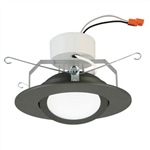 Lithonia 6G1MB LED 620 Lumens, 6 inch LED Recessed Downlight, 3000K, 80 CRI, Matte Black, Less Medium Base Socket Adapter