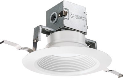 Lithonia 6JBK RD 27K 90CRI MW Round Direct-Wire Canless LED Recessed Downlight, 2700K Color Temperature, 11W, 820 Lumens, 90 CRI, Matte White