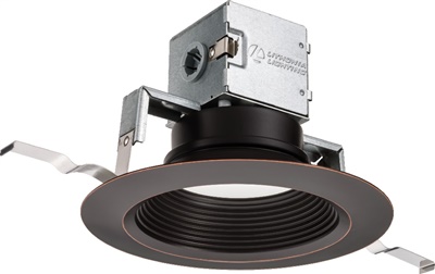 Lithonia 6JBK RD 27K 90CRI ORB Round Direct-Wire Canless LED Recessed Downlight, 2700K Color Temperature, 11W, 820 Lumens, 90 CRI, Oil Rubbed Bronze