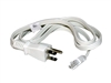 Lithonia UC 5FT POWERCORD WH M6 5' Power Cord and Plug White