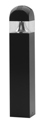Lithonia ASBY 50S R5 TB DBLB LPI 50W High Pressure Sodium Aeris Architectural Bollard Area Light, Cross Series, Type V Distribution,  Multi-Tap Ballast, Textured Black, Lamp Included
