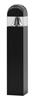 Lithonia ASBZ 50S R5 347 DBLB LPI 50W High Pressure Sodium Aeris Architectural Bollard Area Light, Crown Series, Type V Distribution,  347V, Textured Black, Lamp Included