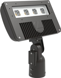 Lithonia DSXF2 LED P1 40K 70CRI WFL 480 THK DDBXD 54W D-Series Size 2 LED Floodlight, P1 Performance Package, 4000K Color Temperature, Wide Flood Distribution, 480V, Knuckle With 1/2" NPS Threaded Pipe, Dark Bronze Finish