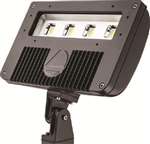 Lithonia DSXF2 LED P1 30K NSP MVOLT THK DDBXD 54W D-Series Size 2 LED Floodlight, P1 Performance Package, 3000K Color Temperature, Narrow Spot Distribution, 120-227V, Knuckle With 1/2" NPS Threaded Pipe, Dark Bronze Finish