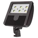 Lithonia DSXF3 LED 6 P1 30K NSP 120 THK DDBXD 129W D-Series Size 3 LED Floodlight, P1 Performance Package, 3000K Color Temperature, Narrow Spot Distribution, 120V, Knuckle With 3/4" NPT Threaded Pipe, Dark Bronze Finish