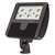 Lithonia DSXF3 LED 6 P1 30K MSP 120 THK DDBXD 129W D-Series Size 3 LED Floodlight, P1 Performance Package, 3000K Color Temperature, Medium Spot Distribution, 120V, Knuckle With 3/4" NPT Threaded Pipe, Dark Bronze Finish