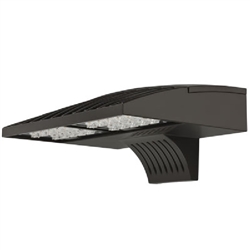 Lithonia DSXW1 LED 10C 1000 40K T3M 120 PE SF DBLXD LED Wall Luminaire, 10 LEDs, 1000mA, 4000K Color Temperature, Type 3 Medium Distribution, 120V, with Photocell Black Finish