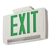 Lithonia ECBG LED M6 LED Exit Sign White Thermoplastic Single Face Green Letters Battery Backup