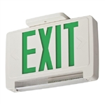 Lithonia ECBG LED M6 LED Exit Sign White Thermoplastic Single Face Green Letters Battery Backup