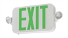 Lithonia ECC G M6 Single Face LED Combination Exit Sign, White Housing, Green Letter