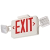 Lithonia ECR LED HO M6 LED Emergency Light Exit Sign Combo White Thermoplastic 2-Lamp Single Face Red Letters Battery Backup